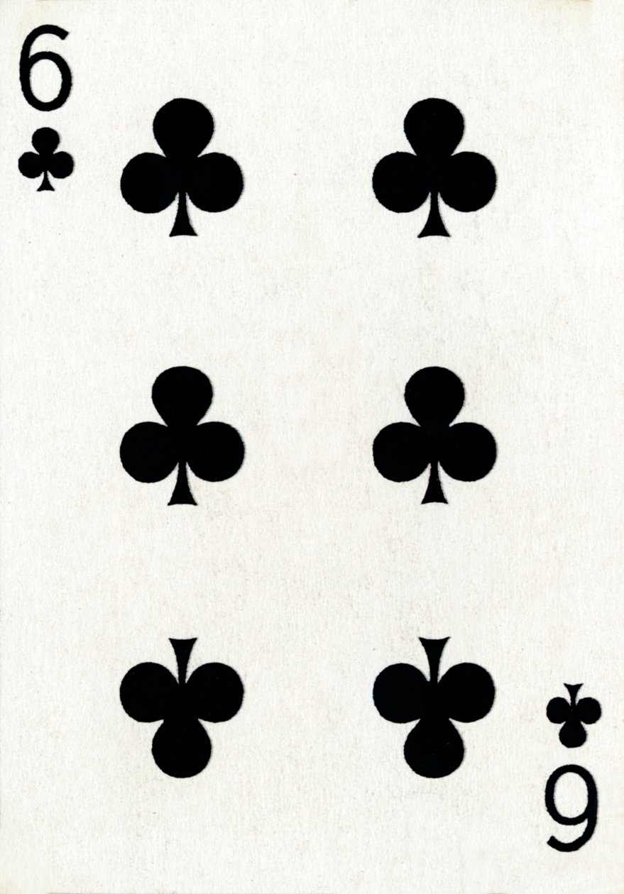 6 van Klaveren uit een kaartspel van Goodall & Son Ltd., ca. 1940 door Unbekannt