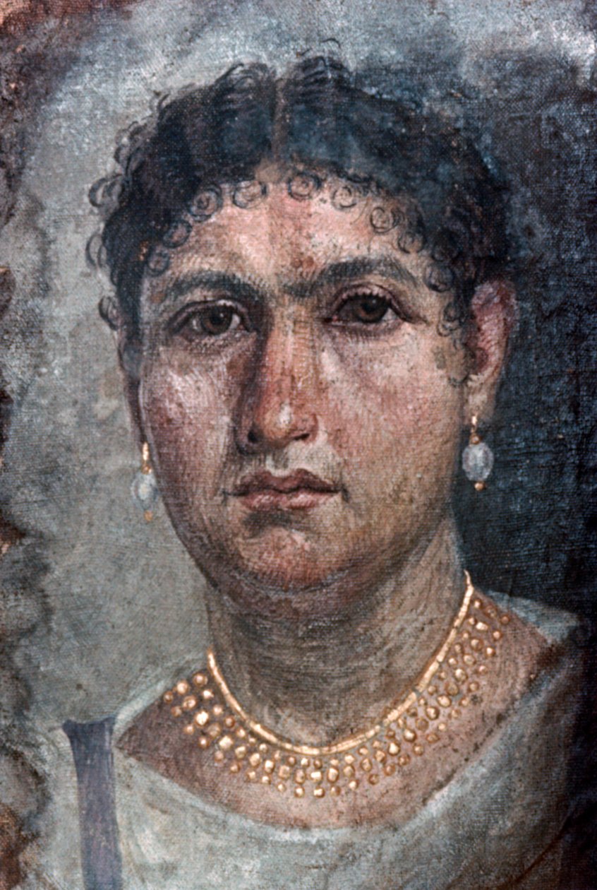 Een Fayum portret van Aline, ook bekend als Téno, 1e eeuw door Unbekannt