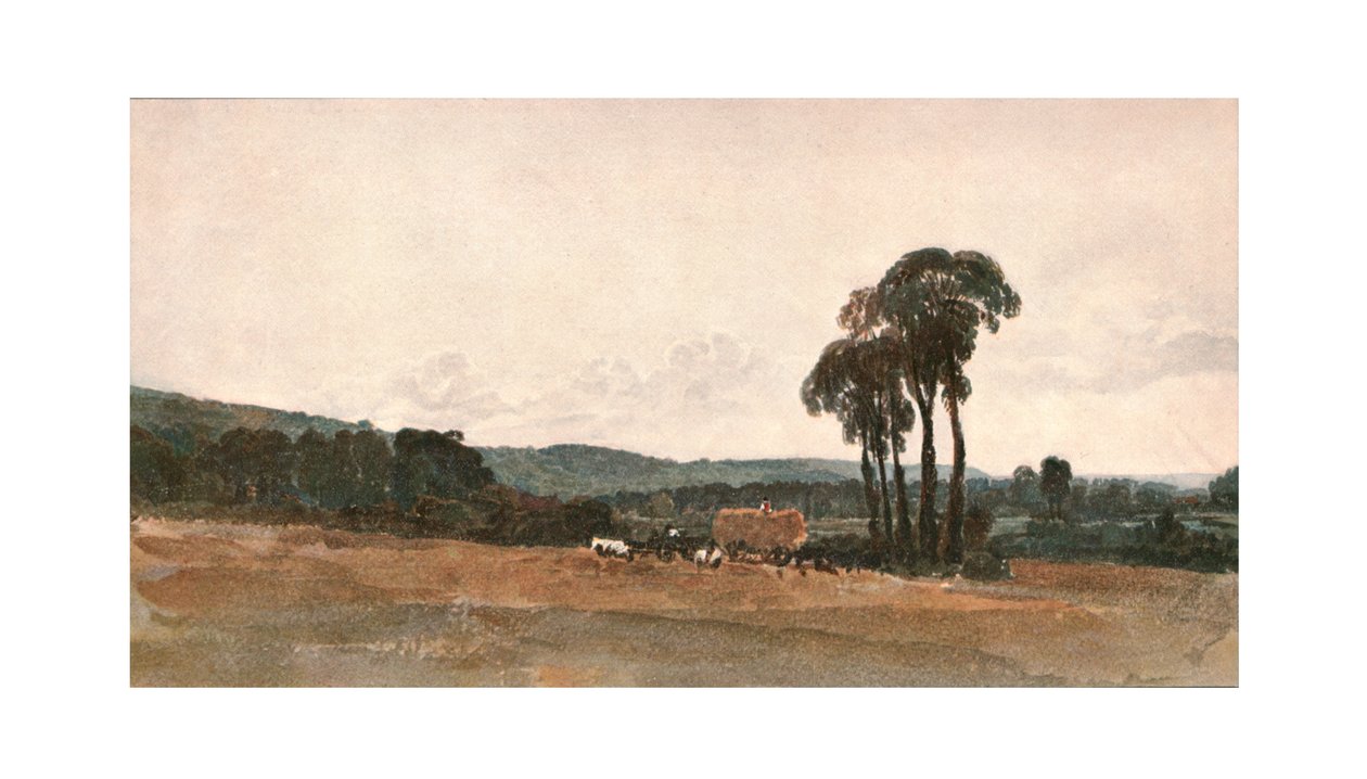 Een oogsttafereel - een buitenschets, ca. 1900 door Unbekannt