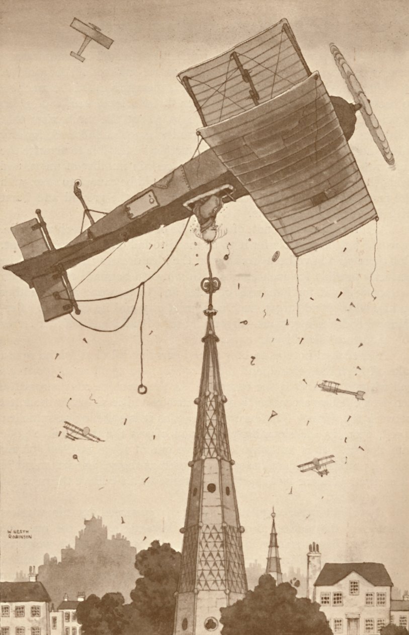 Een Loop-the-Looper in diepe gedachten krabt zich op het hoofd over een moeilijk probleem, 1927 door Unbekannt