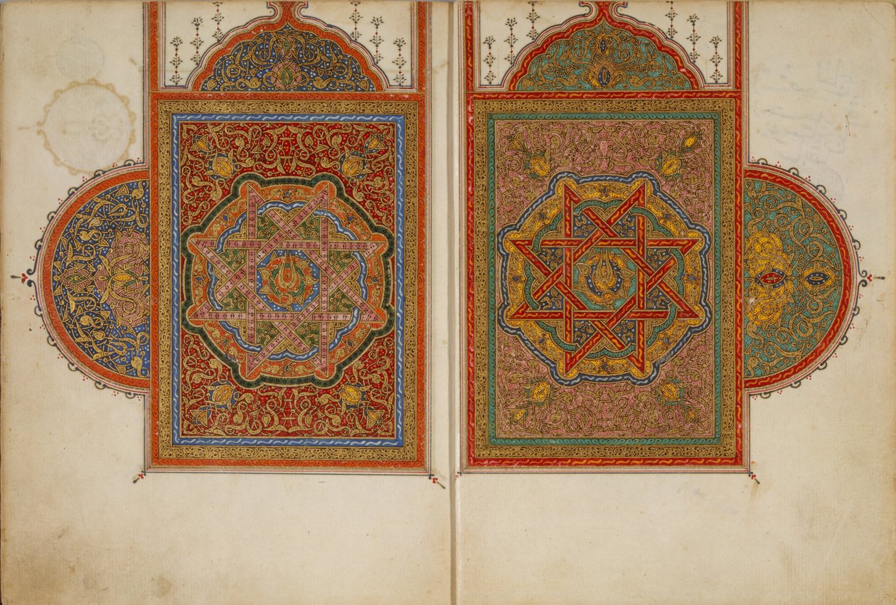 Een Manuscript van Vijf Secties van een Koran, 18e eeuw door Unbekannt