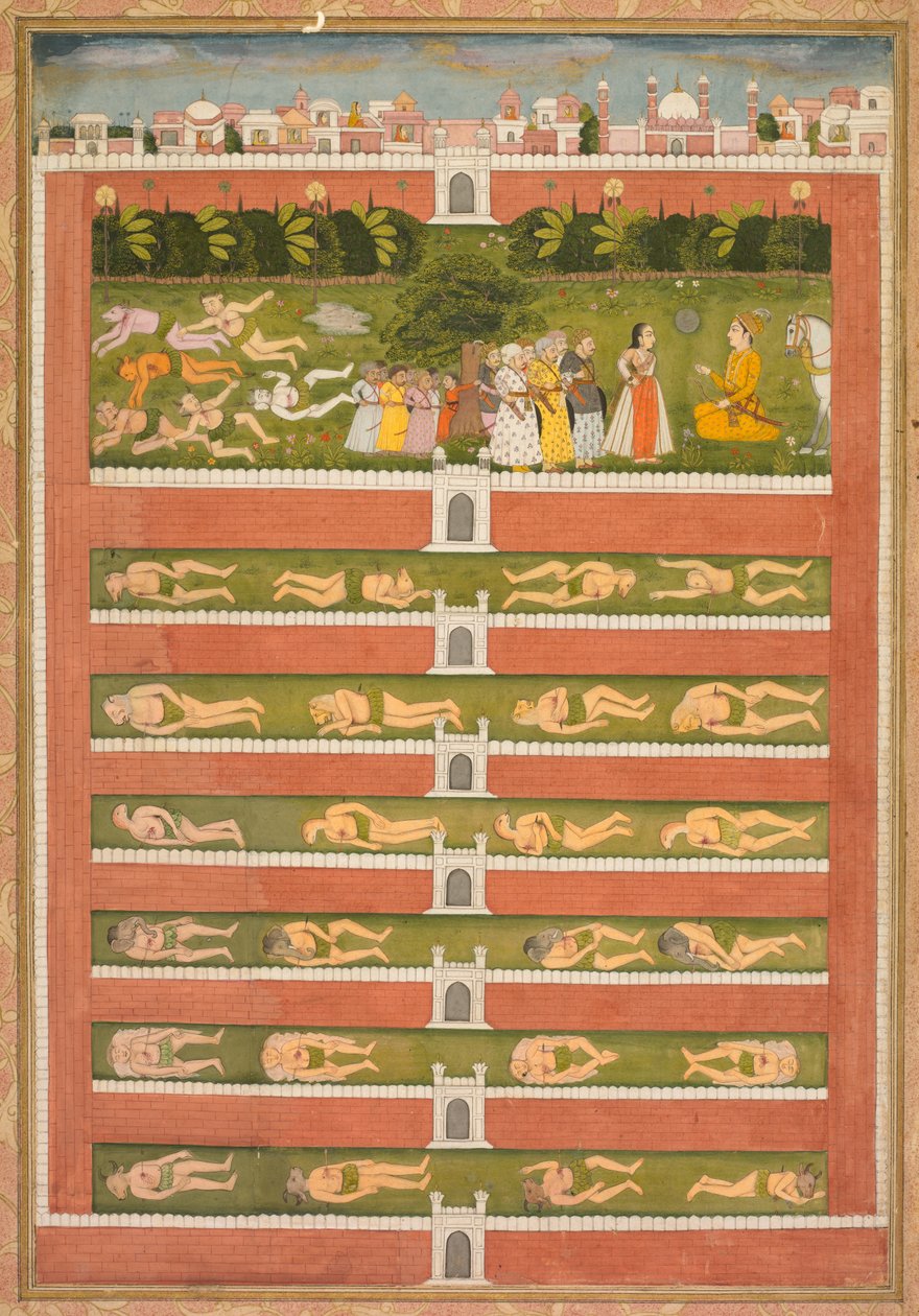 Een prinses en demonen voor een edelman: Een blad uit een poëtische romance, c. 1710 door Unbekannt
