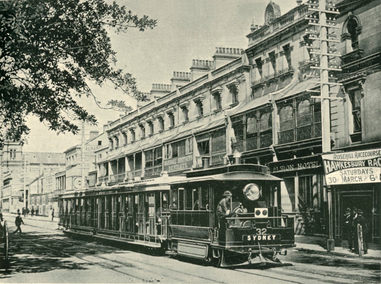 Een stoomtram in Sydney, 1901 door Unbekannt