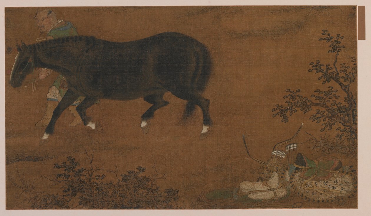 Een Tataar, zijn paard en uitrusting, Ming-dynastie, 1368-1644 door Unbekannt