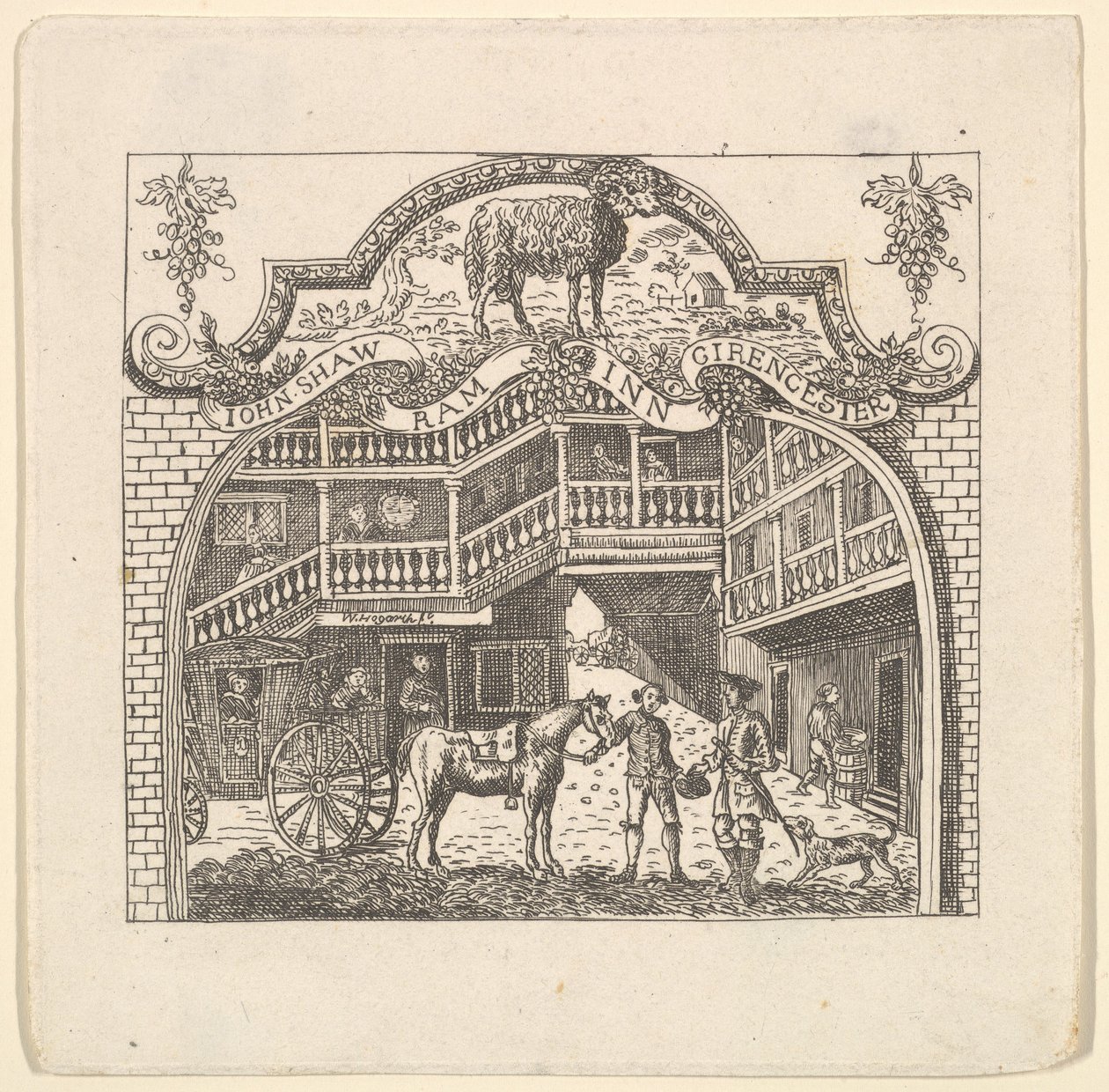 Een taveerkaart voor John Shaw, 1790s door Unbekannt