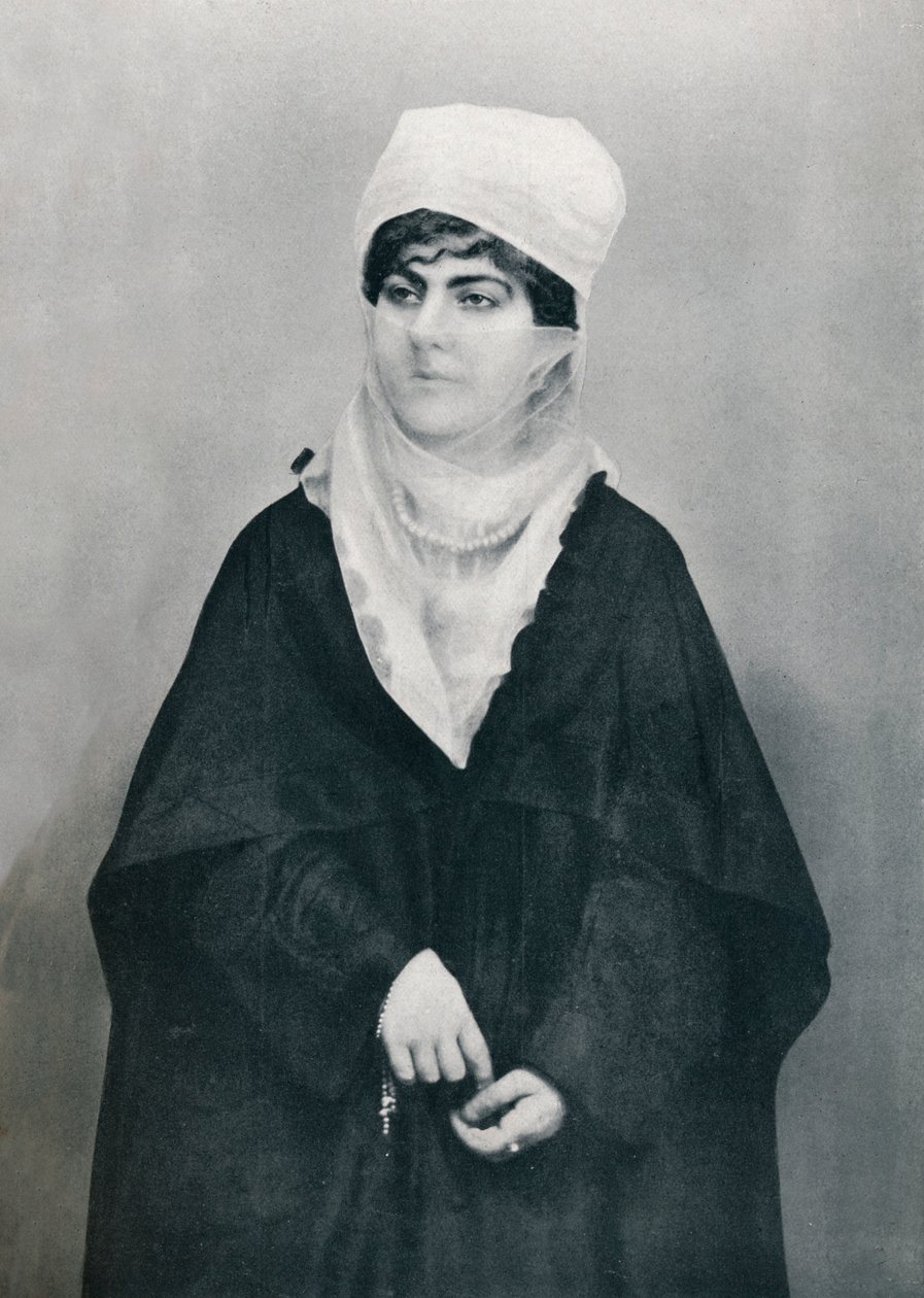 Een Turkse dame in buitenkostuum, 1912 door Unbekannt
