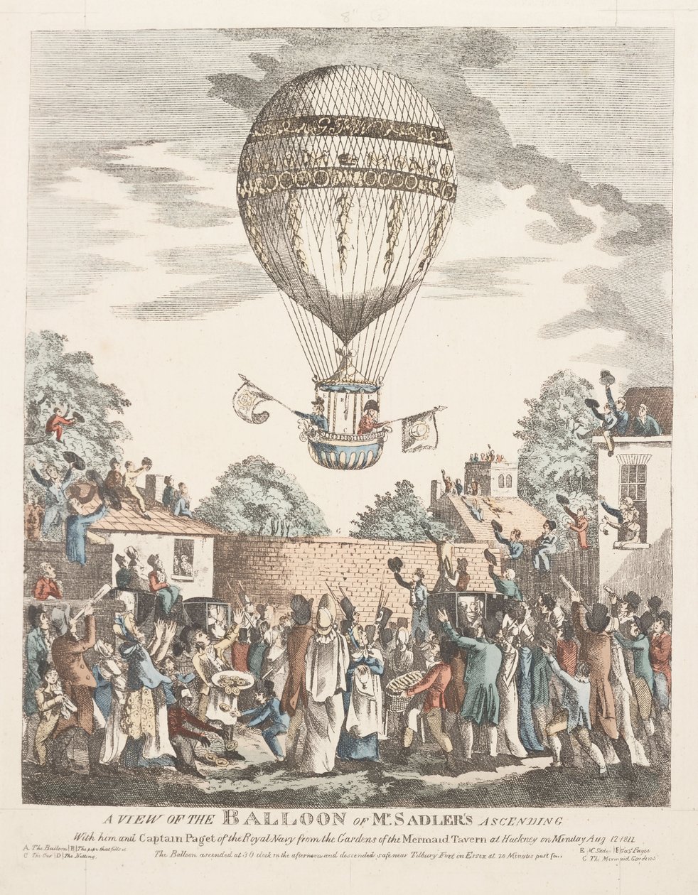 Een uitzicht op de ballon van Mr Sadler