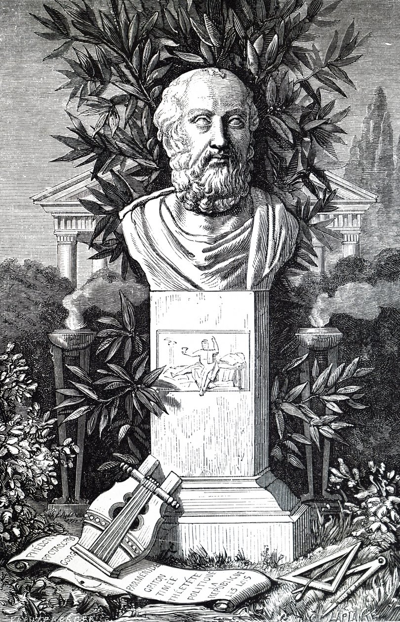 Een buste van Plato door Unbekannt
