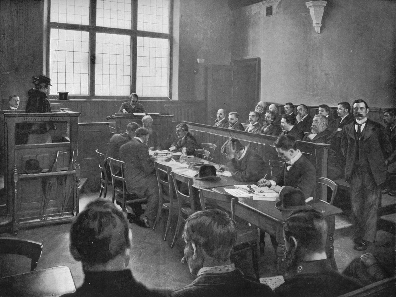 Een lijkschouwing, Londen, ca. 1901 door Unbekannt
