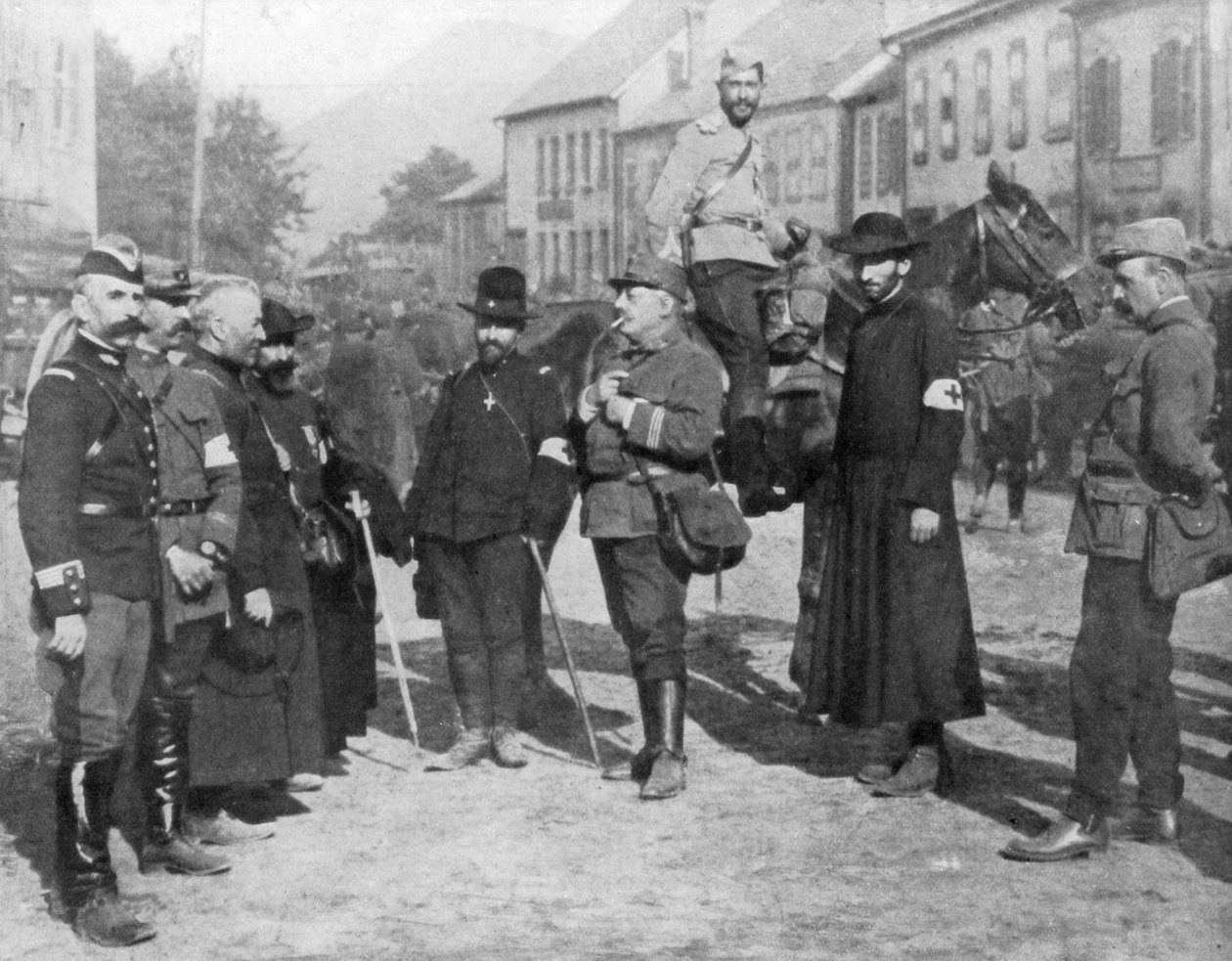 Een groep militaire kapelaans, Eerste Wereldoorlog, 1914 door Unbekannt