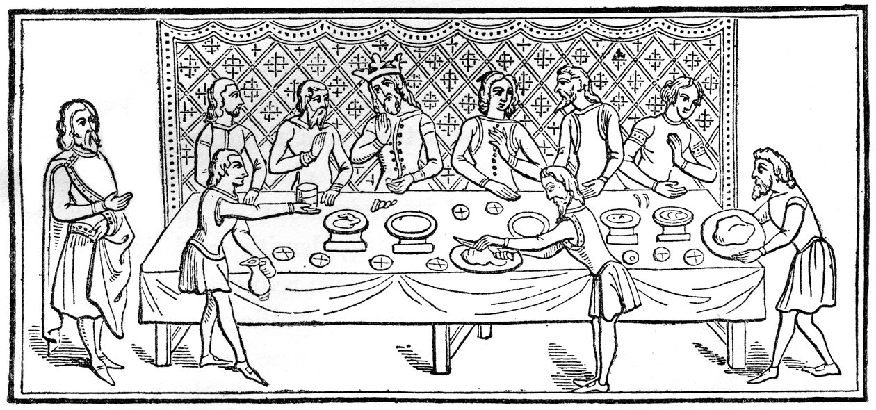 Een koning aan het diner, 1910 door Unbekannt