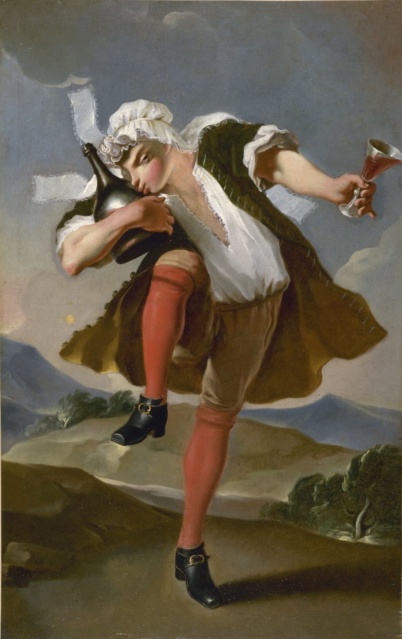 A la bonne bouteille. Uithangbord van een wijnhandelaar, tussen 1780 en 1800 door Unbekannt