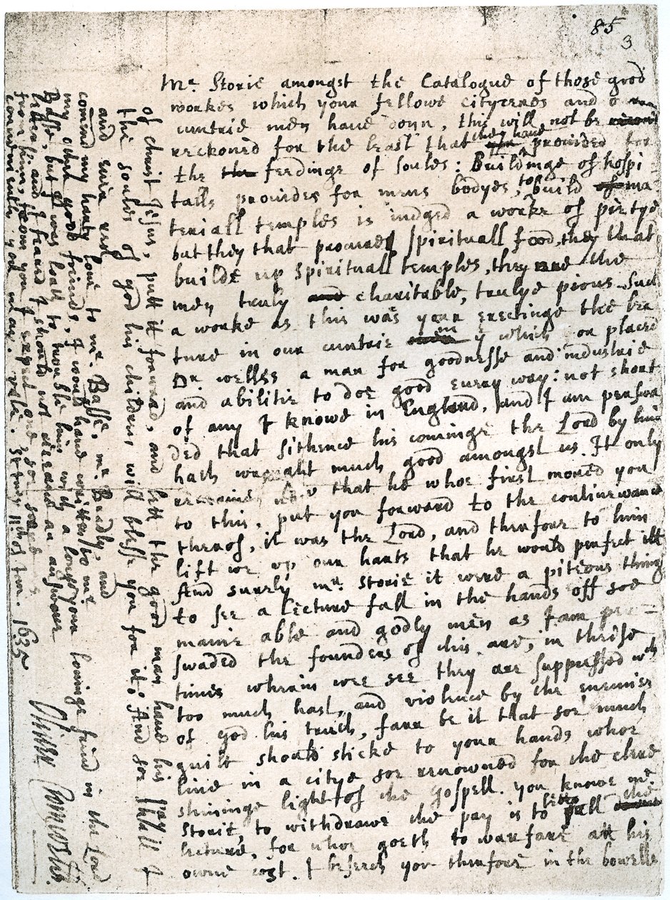 Een brief aan de heer Storie door Oliver Cromwell, St Ives, 11 januari, 1635-1636, 1899 door Unbekannt