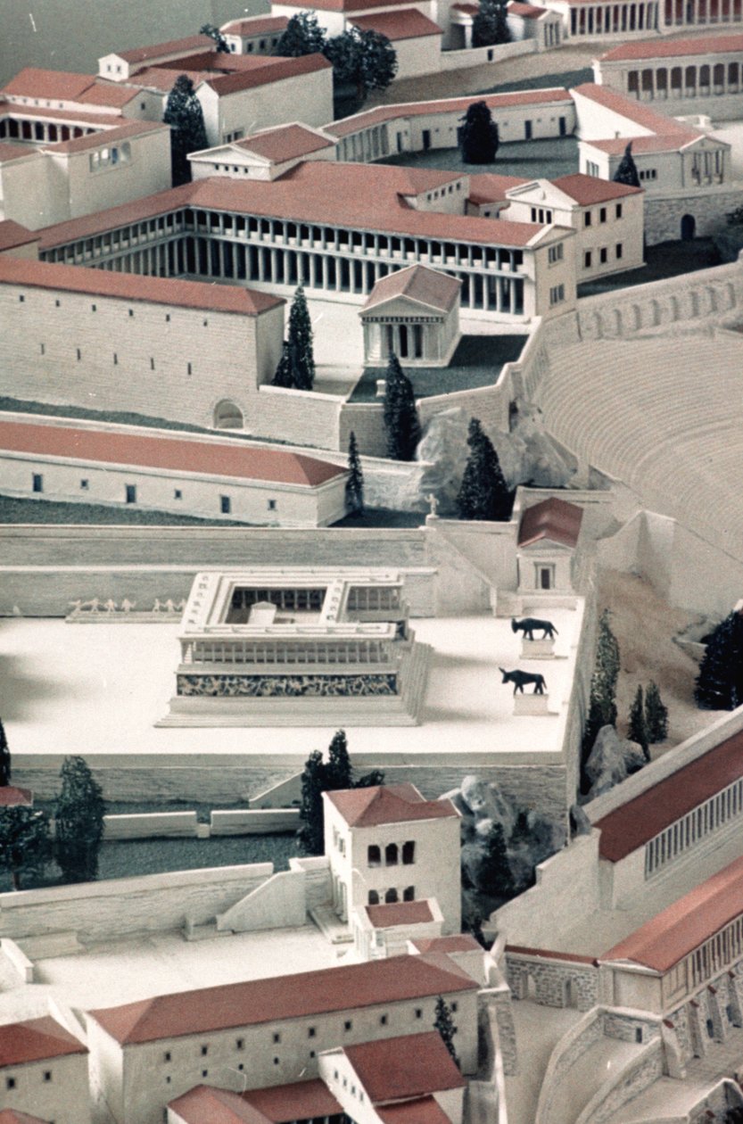 Een model van de oude Griekse stad Pergamon door Unbekannt