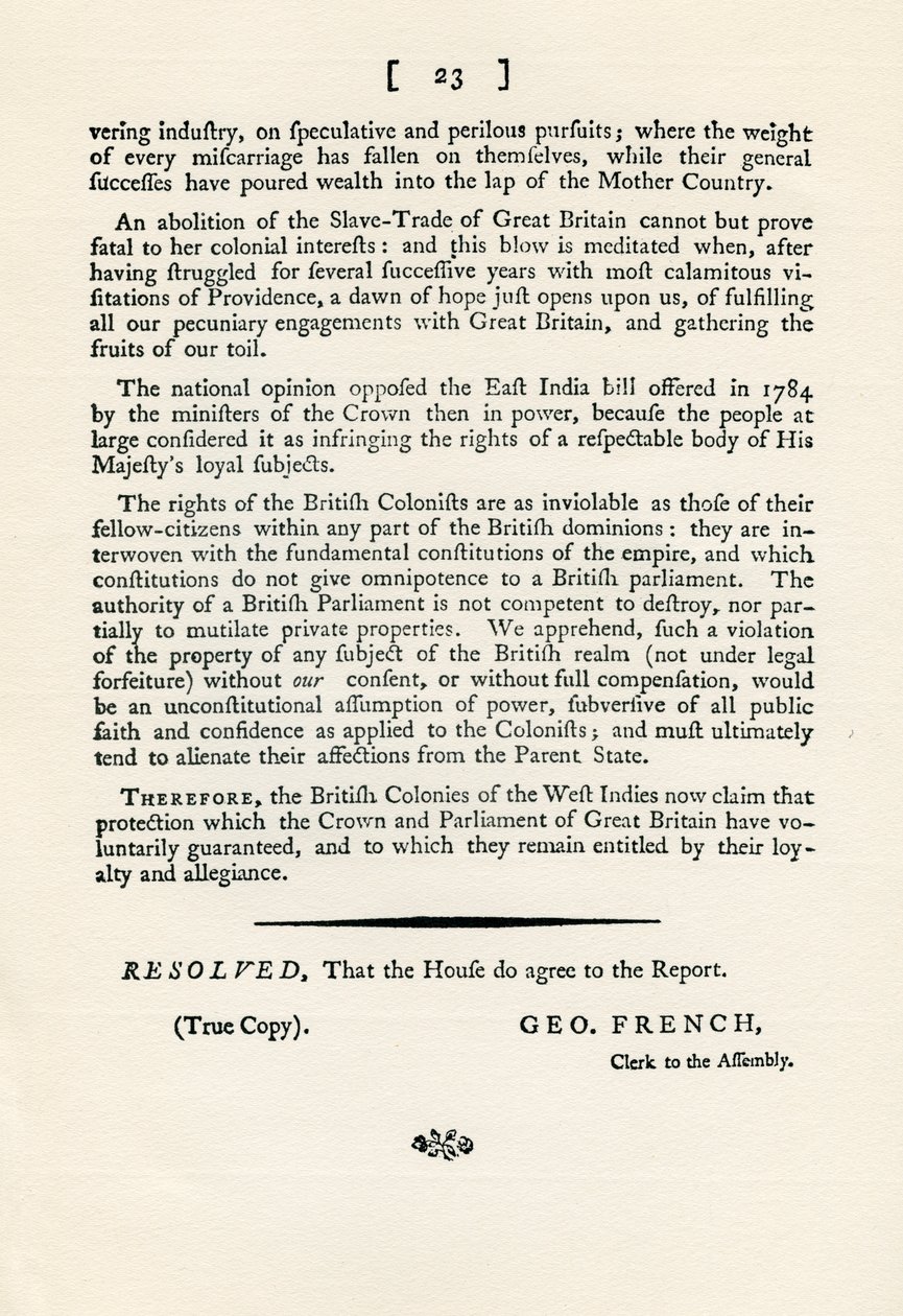 Een protest tegen de slavenhandel, 1789 1965 door Unbekannt