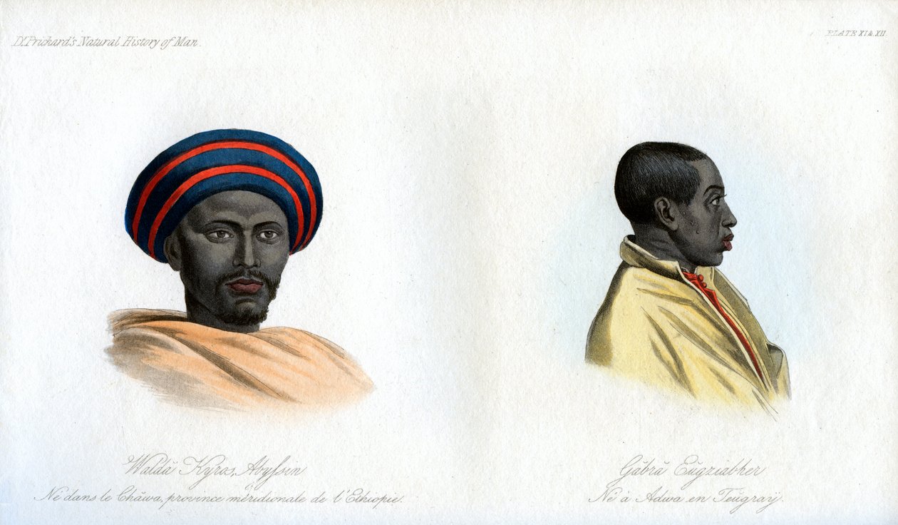 Abyssinische portretten, 1848 door Unbekannt