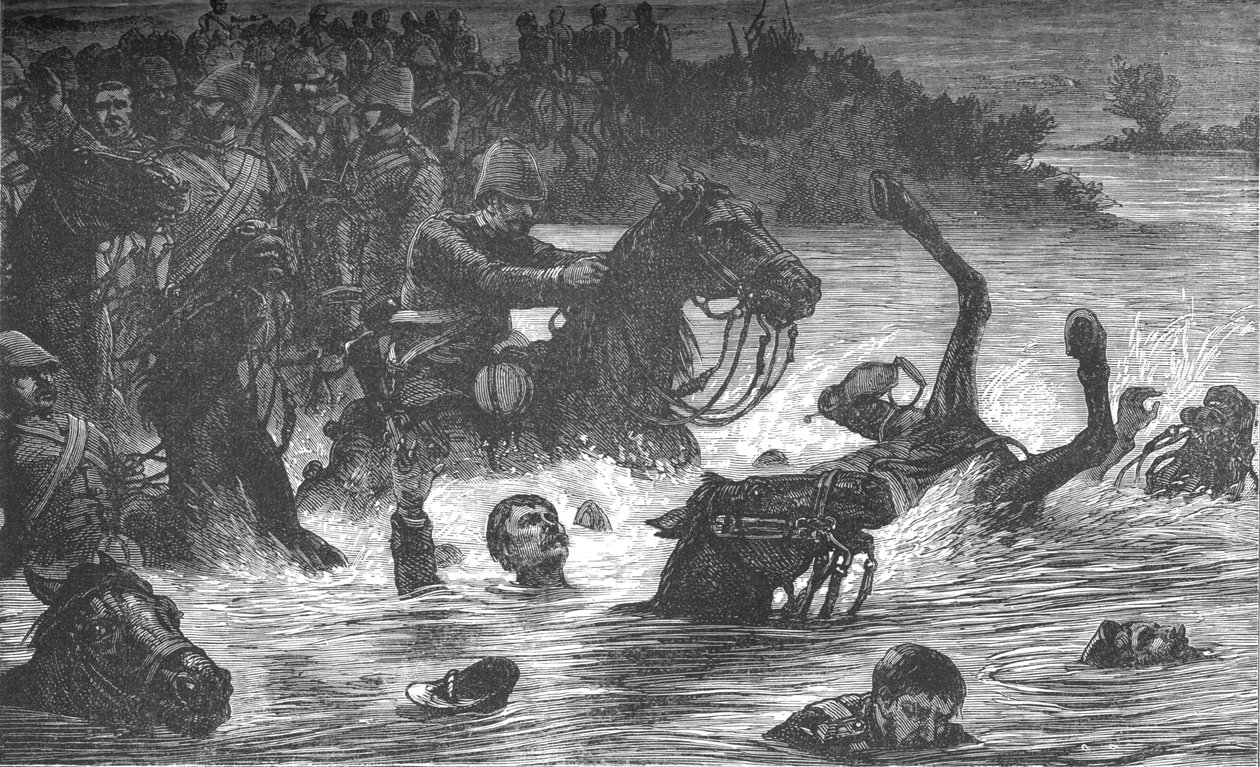 Ongeluk bij de Tiende Huzaren, ca. 1880 door Unbekannt