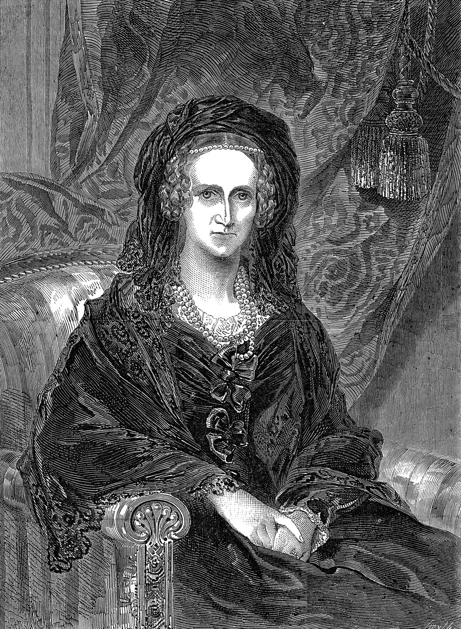 Adelaide van Saksen-Coburg Meiningen 1792-1849, in Duitsland geboren koningin-gemalin van Willem IV, 1849 door Unbekannt