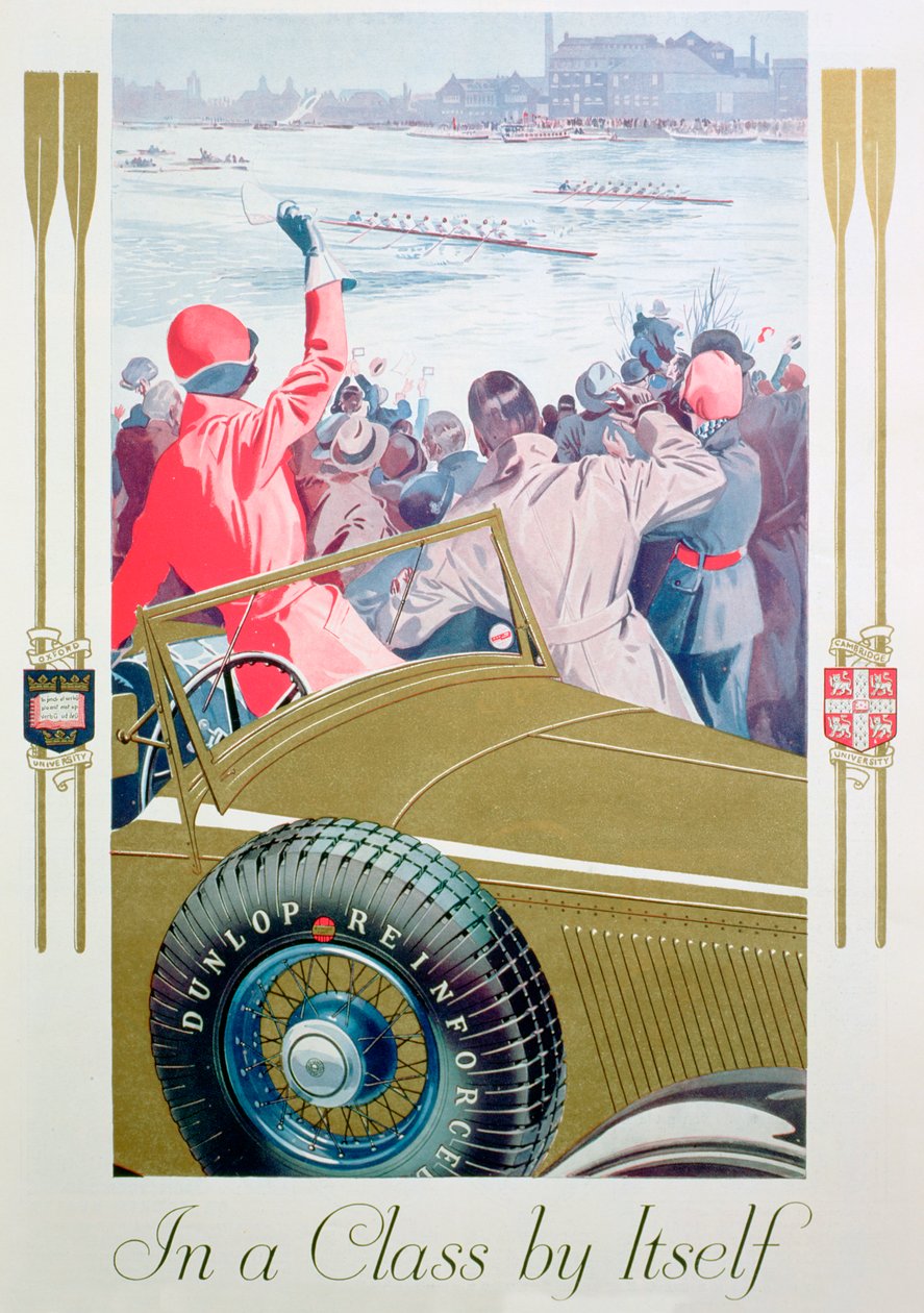 Advertentie voor Dunlop banden, 1932 door Unbekannt