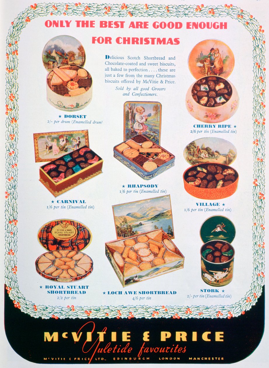 Advertentie voor McVitie en Price biscuits, 1938 door Unbekannt