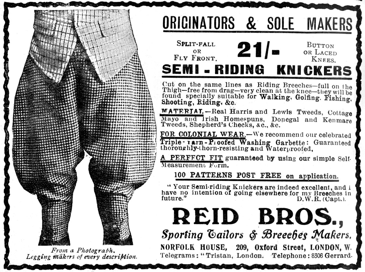 Advertentie voor Reid Bros, Sporting Tailors & Breeches Makers door Unbekannt