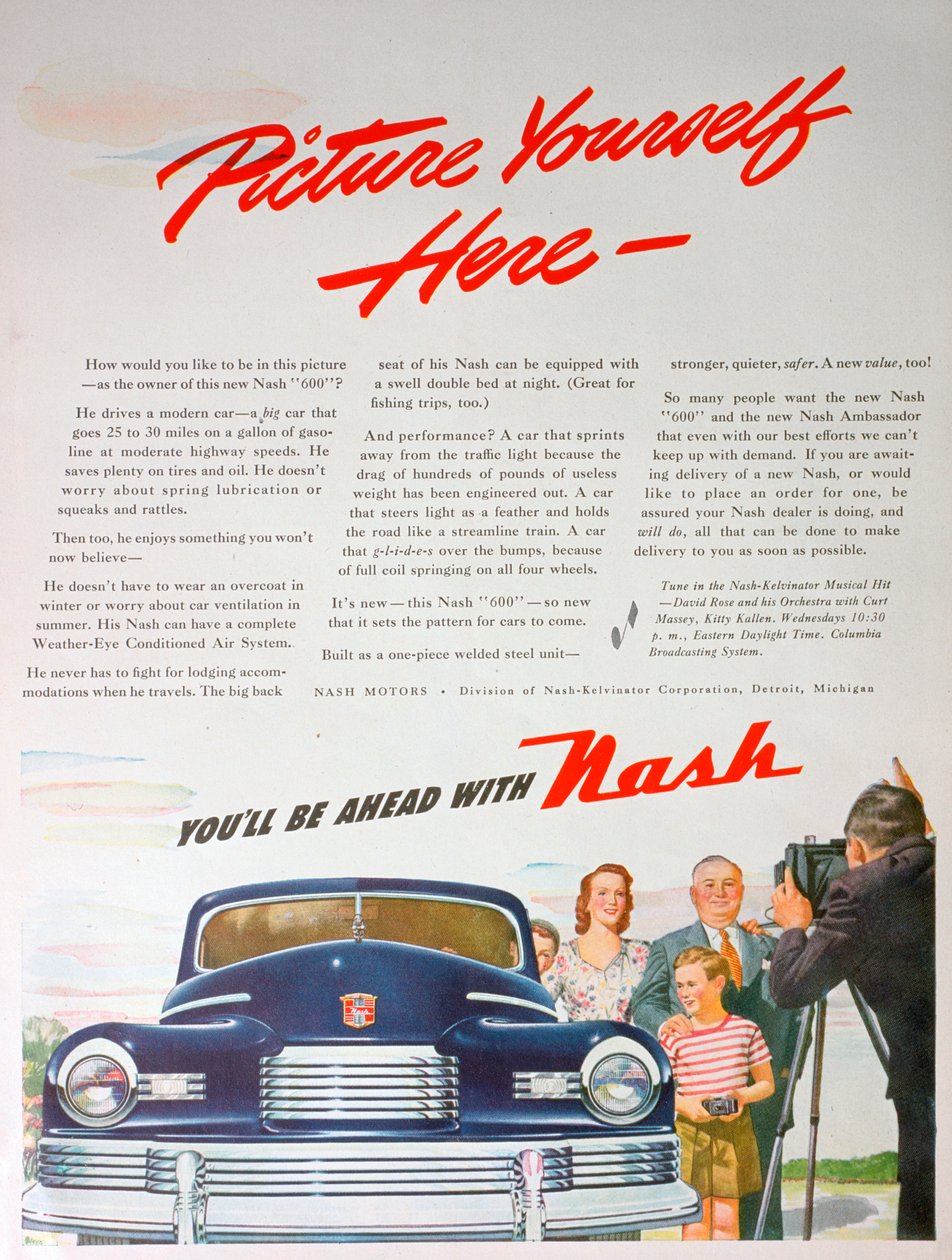 Advertentie voor de Nash 600 auto, 1946 door Unbekannt