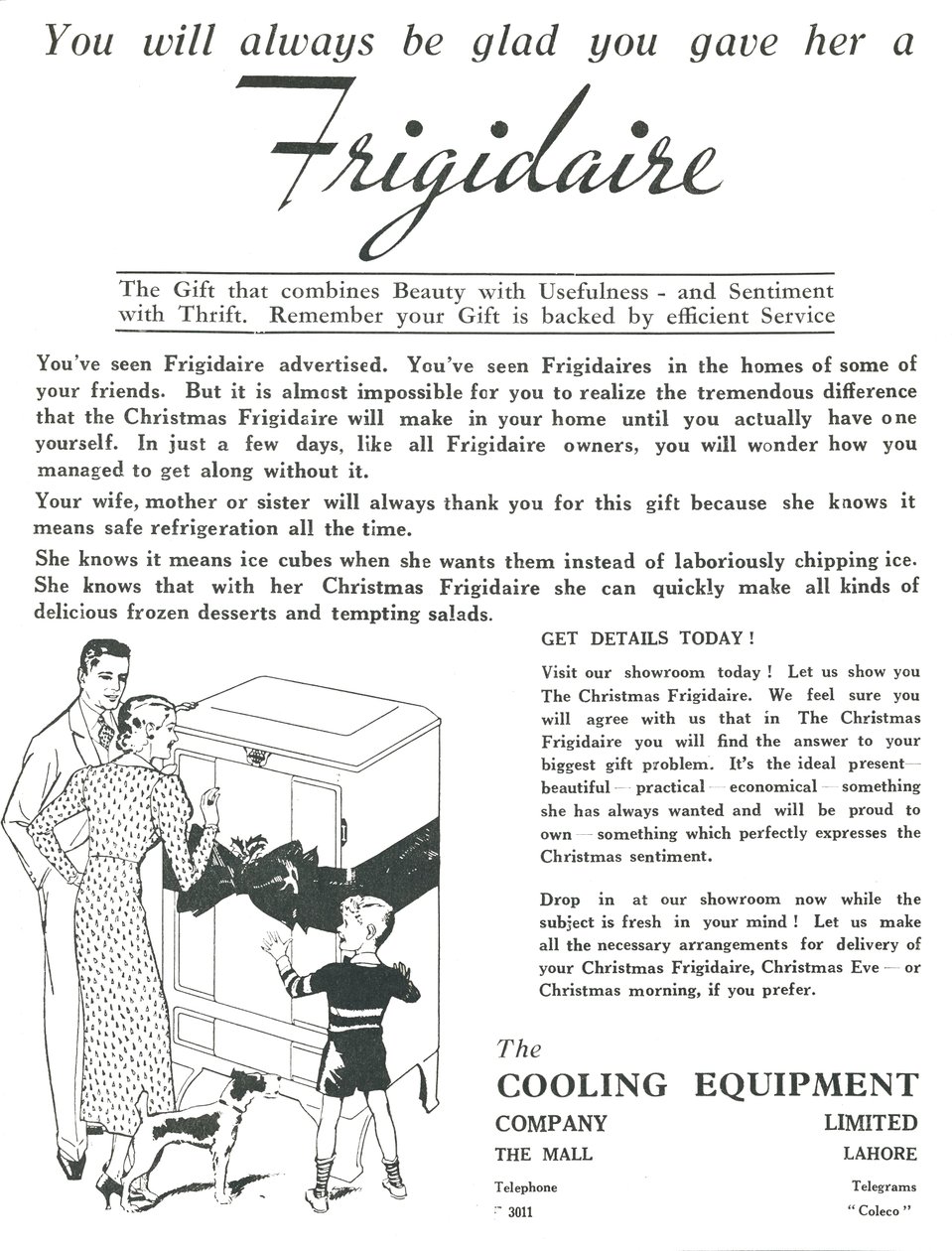 Advertentie voor Frigidaire koelkasten door Unbekannt