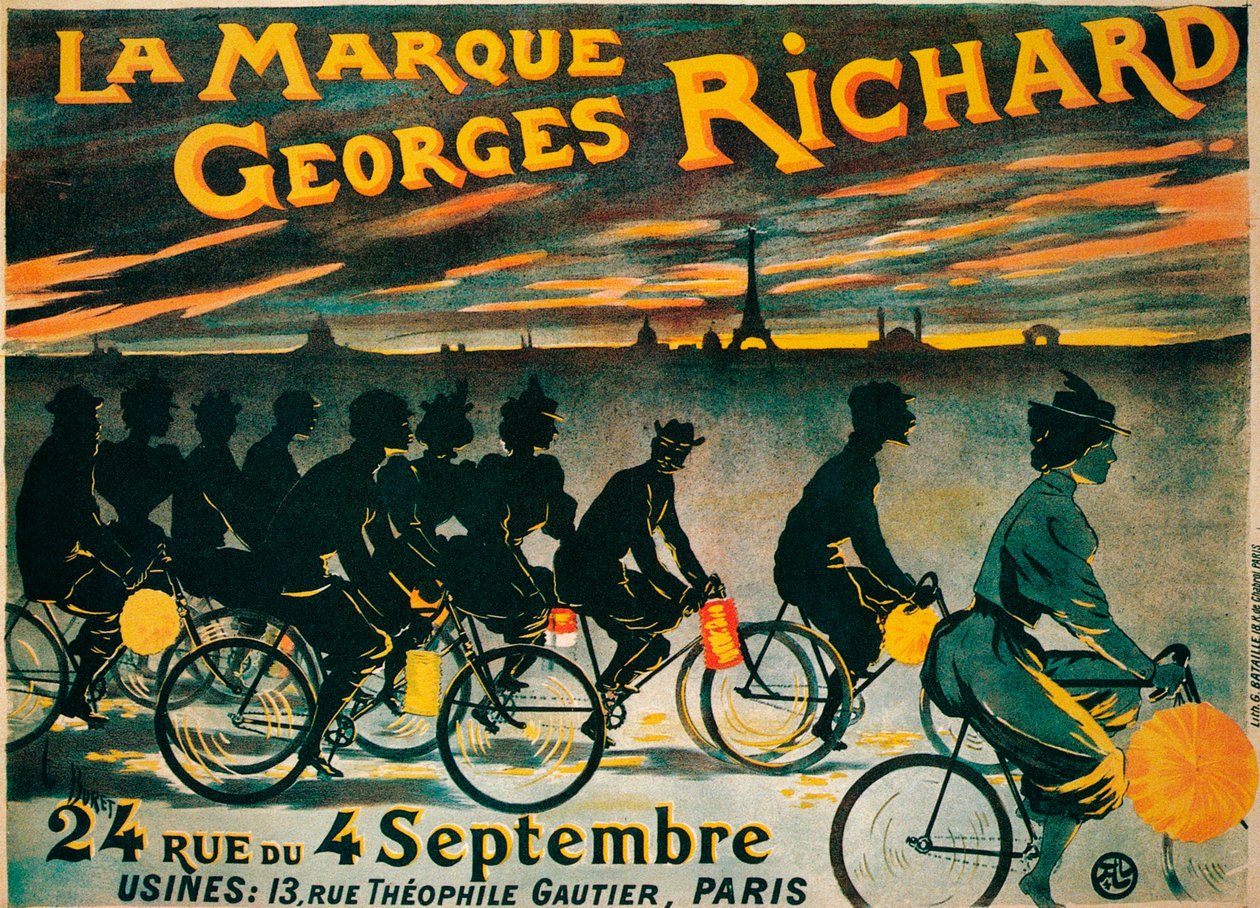 Advertentie voor Georges Richard fietsen, ca. 1900 door Unbekannt