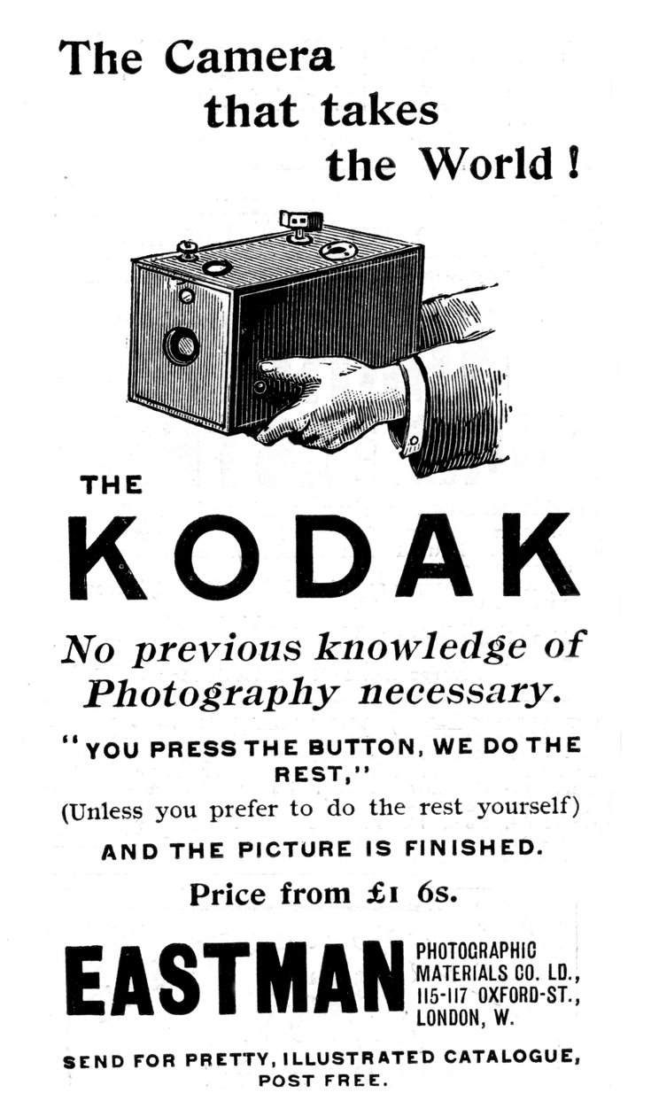 Advertentie voor Kodak-camera