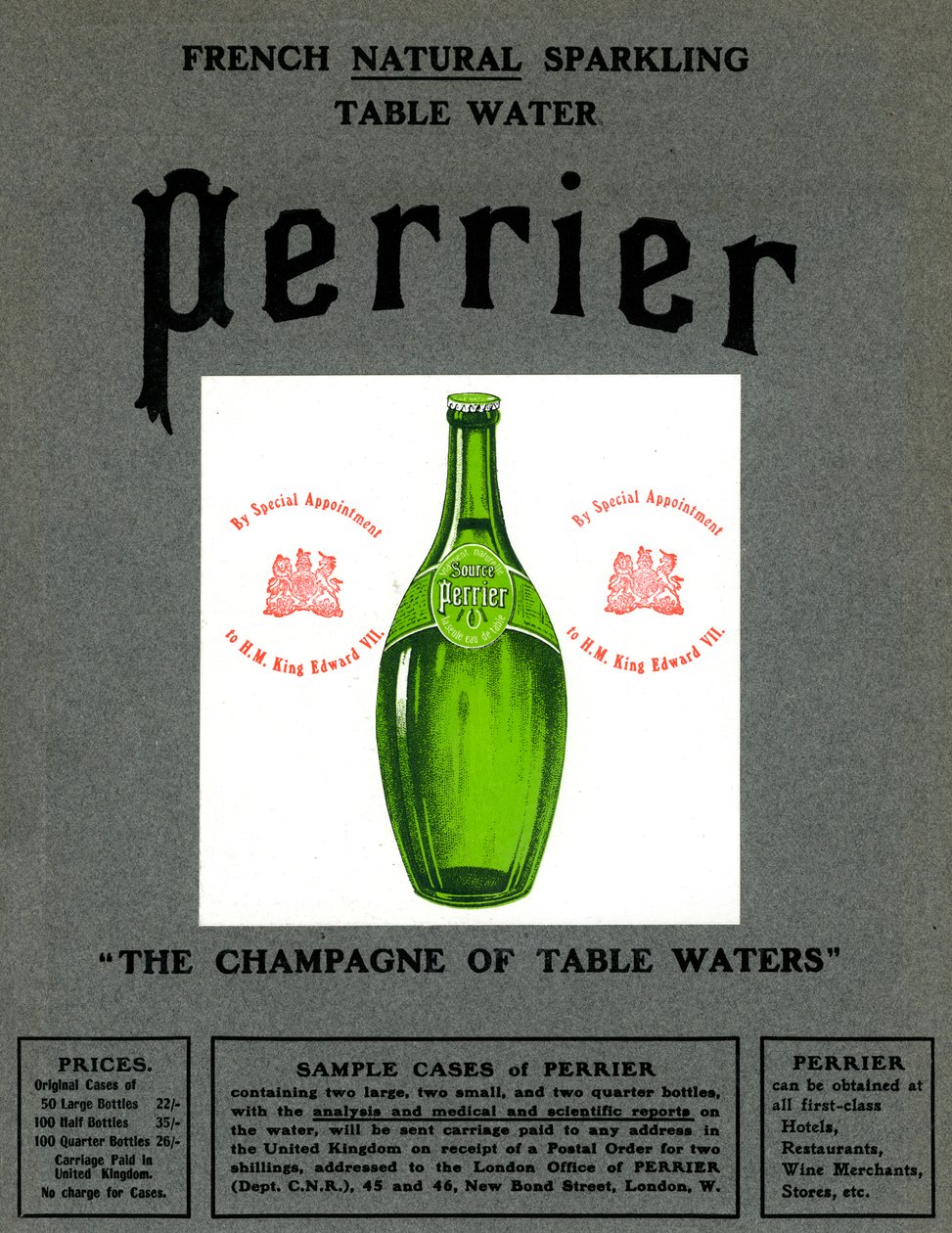 Advertentie voor Perrier water, 1905 door Unbekannt