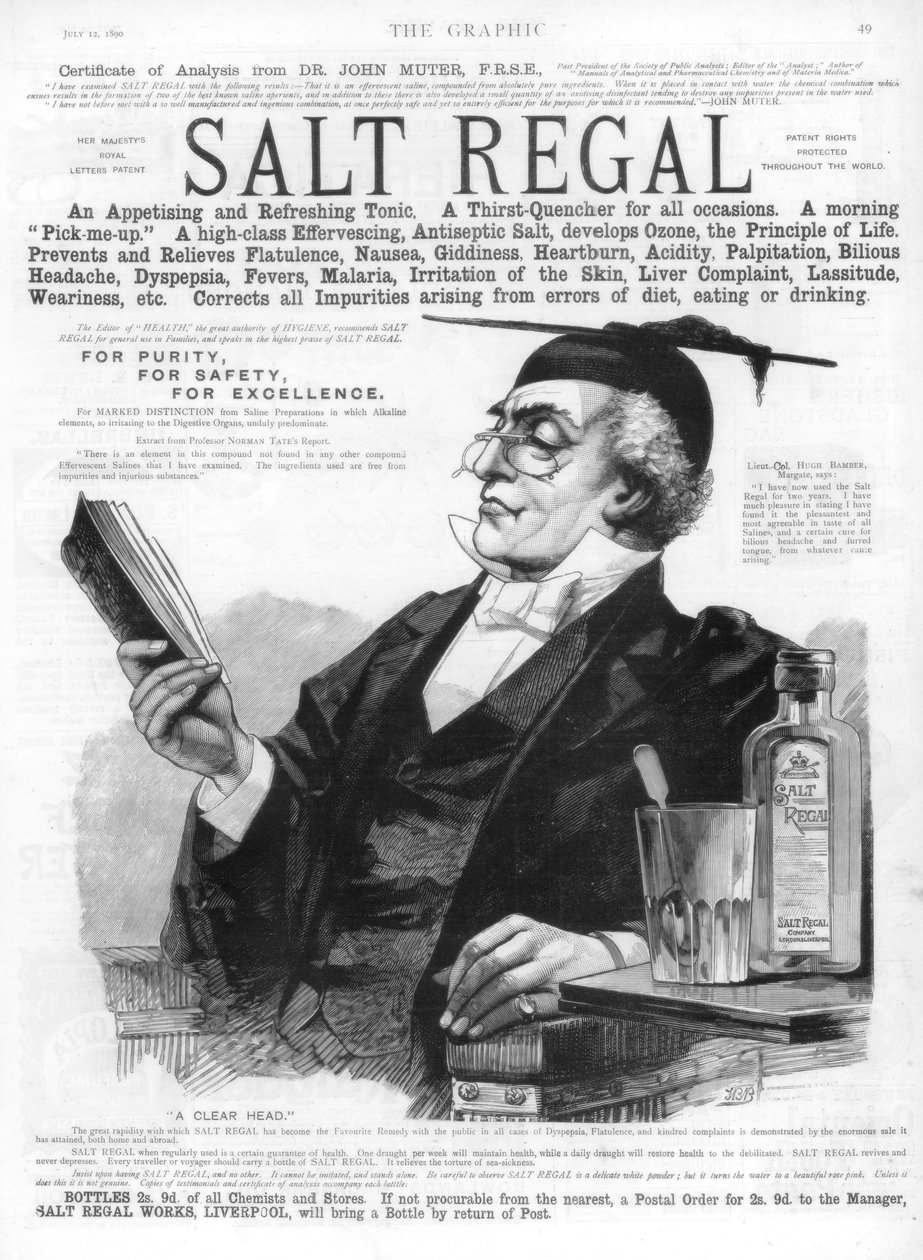 Advertentie voor Salt Regal tonic door Unbekannt