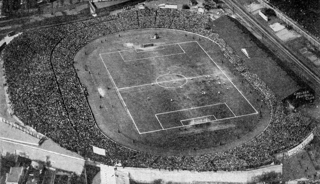 Luchtfoto van Stamford Bridge, stadion van Chelsea Football Club, Londen, ca. 1922 door Unbekannt