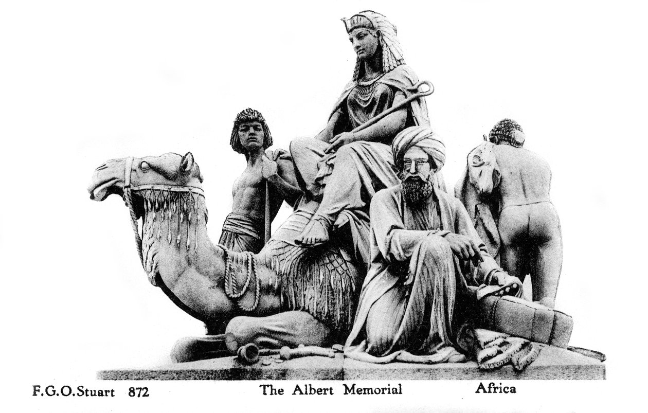 Afrika, het Albert Memorial, Londen, 20e eeuw door Unbekannt