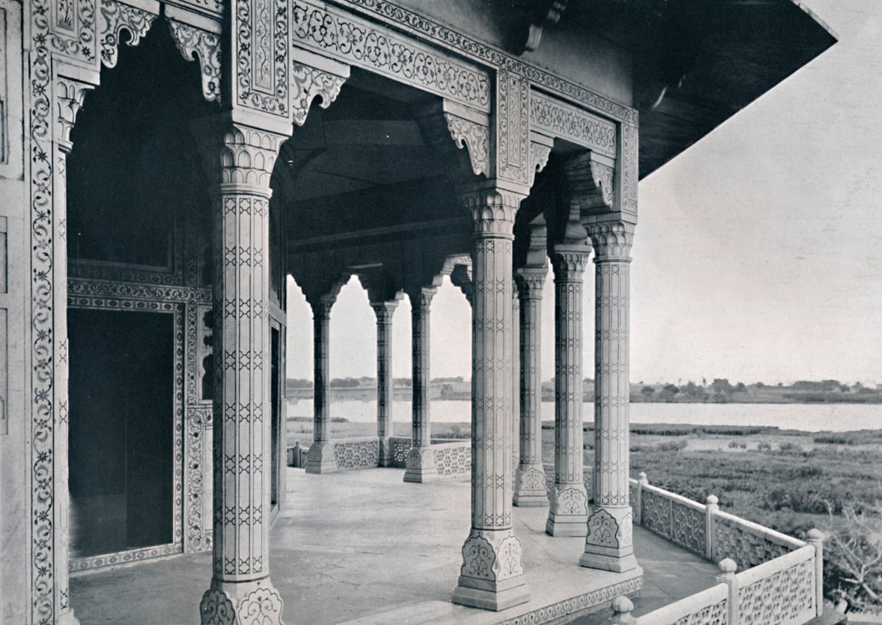 Agra. Balkon van de Jasmijn Toren door Unbekannt