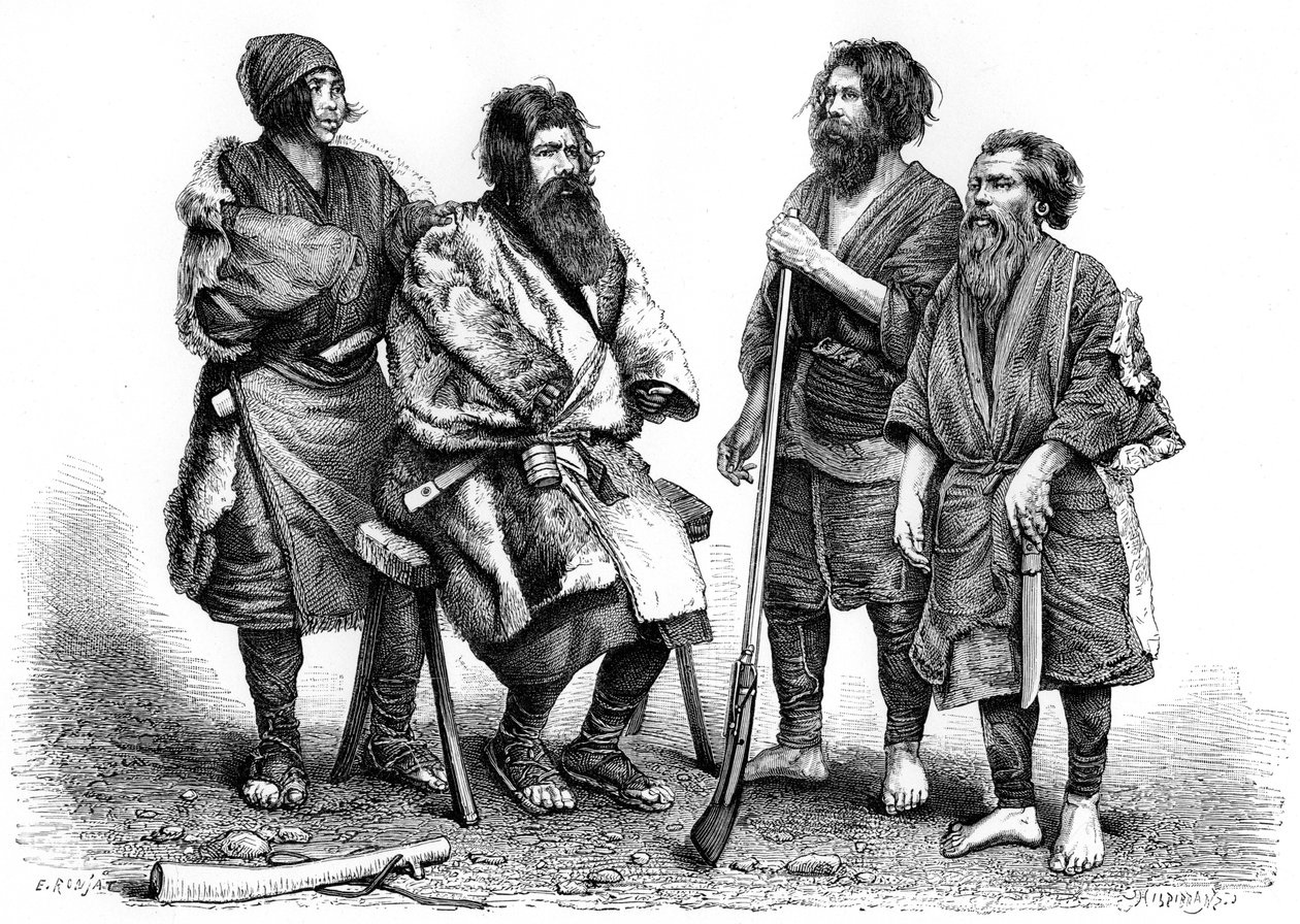 Ainu mensen, Japan, 1895 door Unbekannt