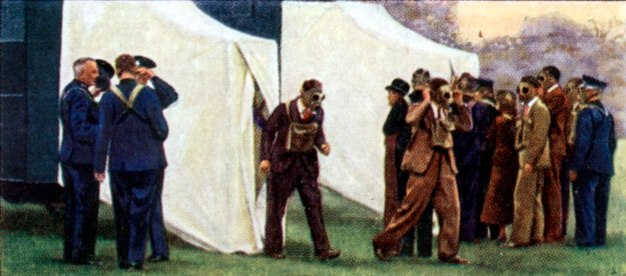 Luchtbeschermingsmaatregelen, sigarettenkaart, Brits, 1938 door Unbekannt