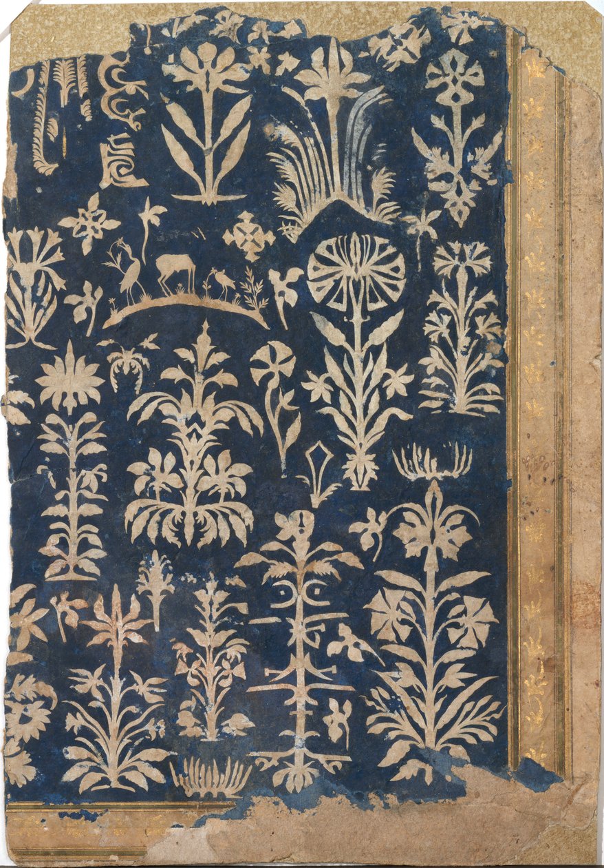 Albumblad met knipkunstdecoratie, ca. 1625-50 door Unbekannt