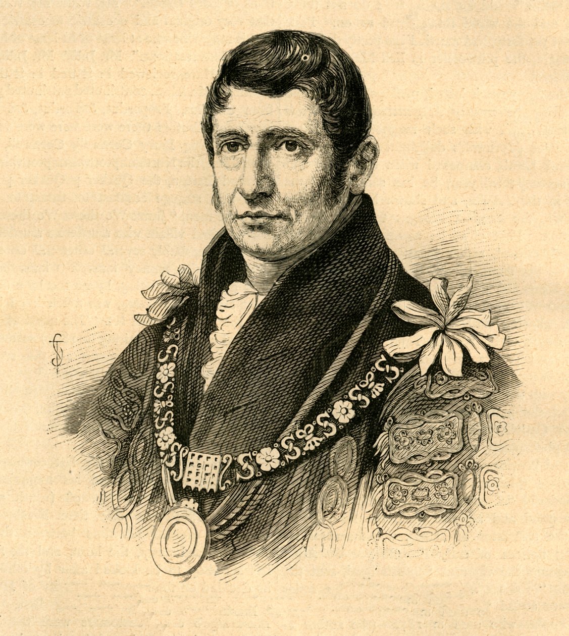 Wethouder Waithman, van een authentiek portret, 1897 door Unbekannt