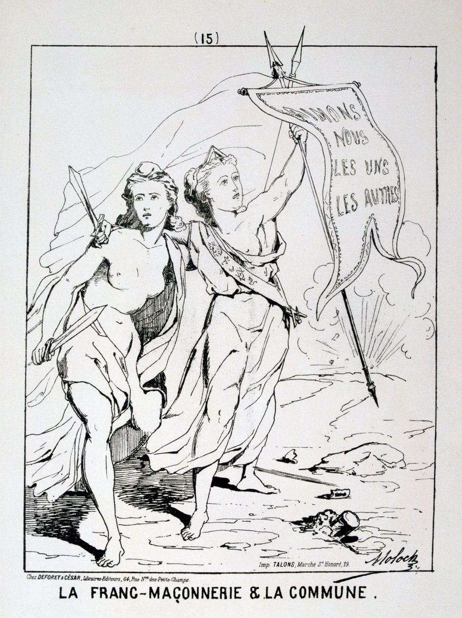 Allegorie van de Vrijmetselarij en de Commune, Parijse Commune, 1871 door Unbekannt