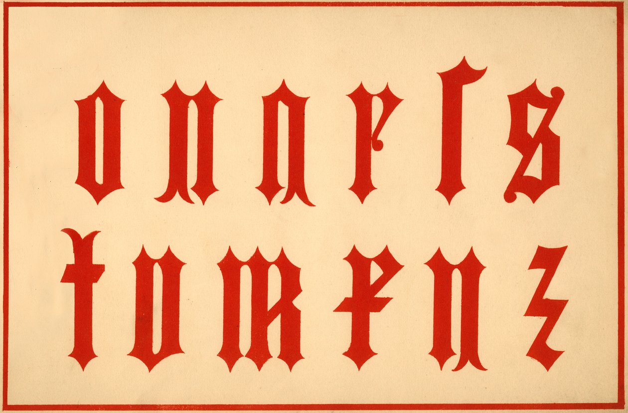 Alfabet, archaïsche letters, kleine letters door Unbekannt