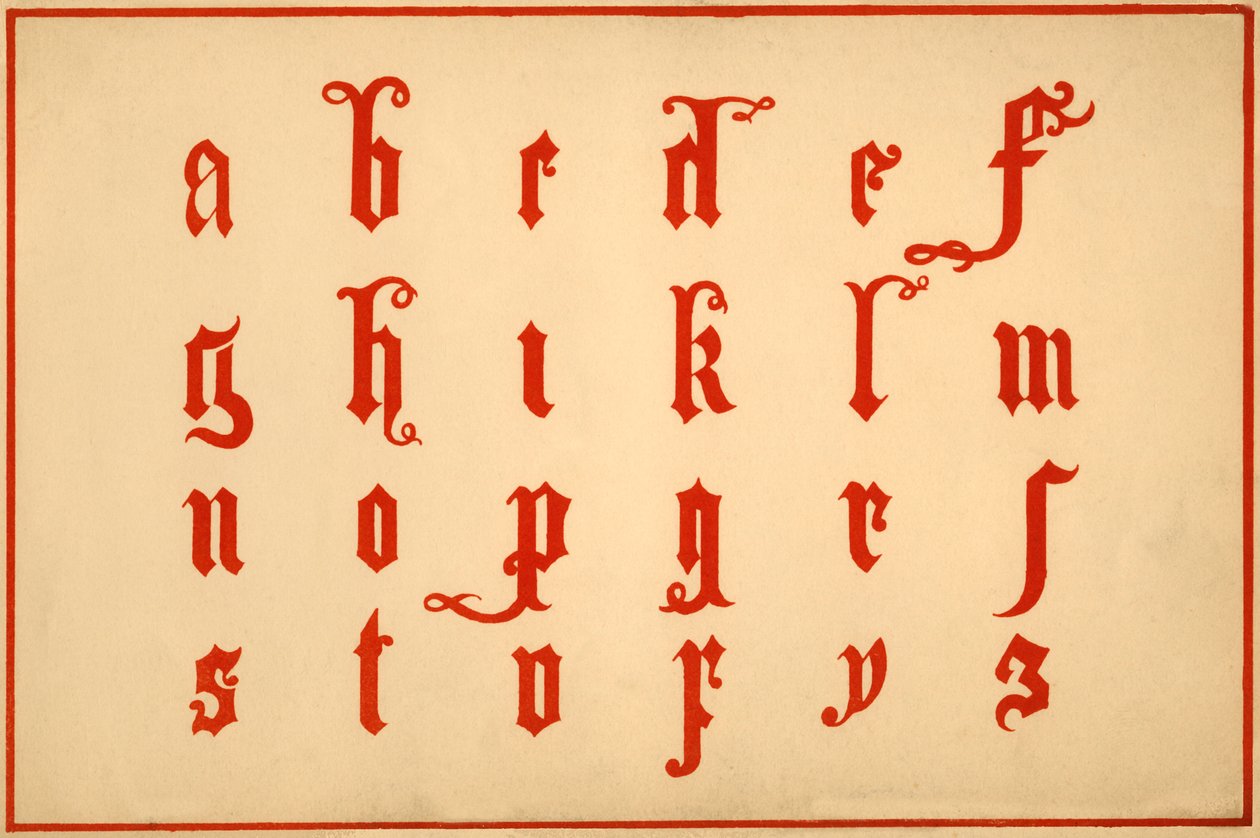 Alfabet, letters a-z, kleine letters door Unbekannt