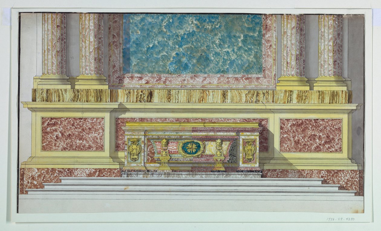 Altaar Mensa voor de Borghese Kapel, Santa Maria Maggiore, Rome door Unbekannt