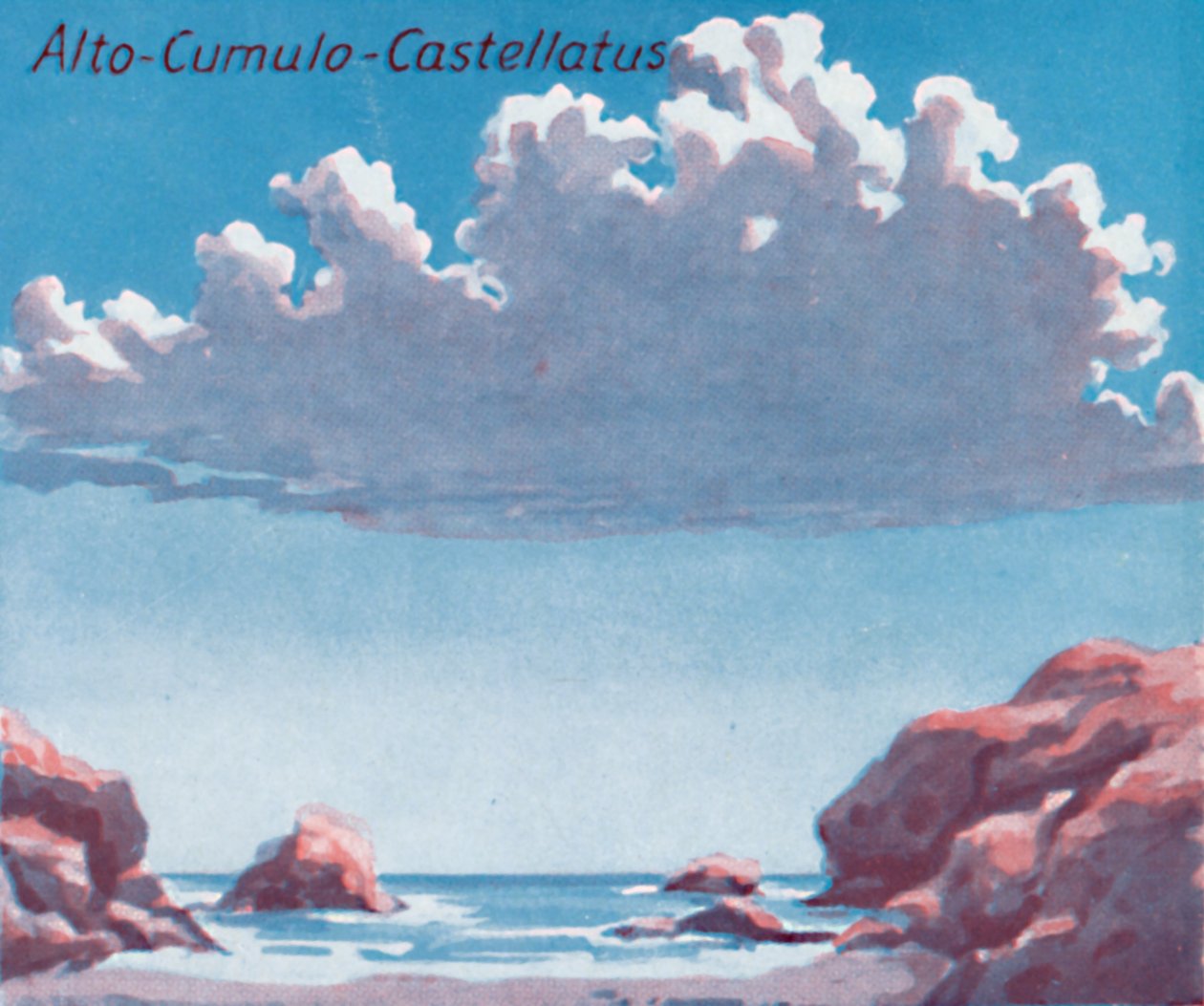Alto-Cumulo-Castellatus - Een dozijn van de belangrijkste wolkenvormen in de lucht, 1935 door Unbekannt