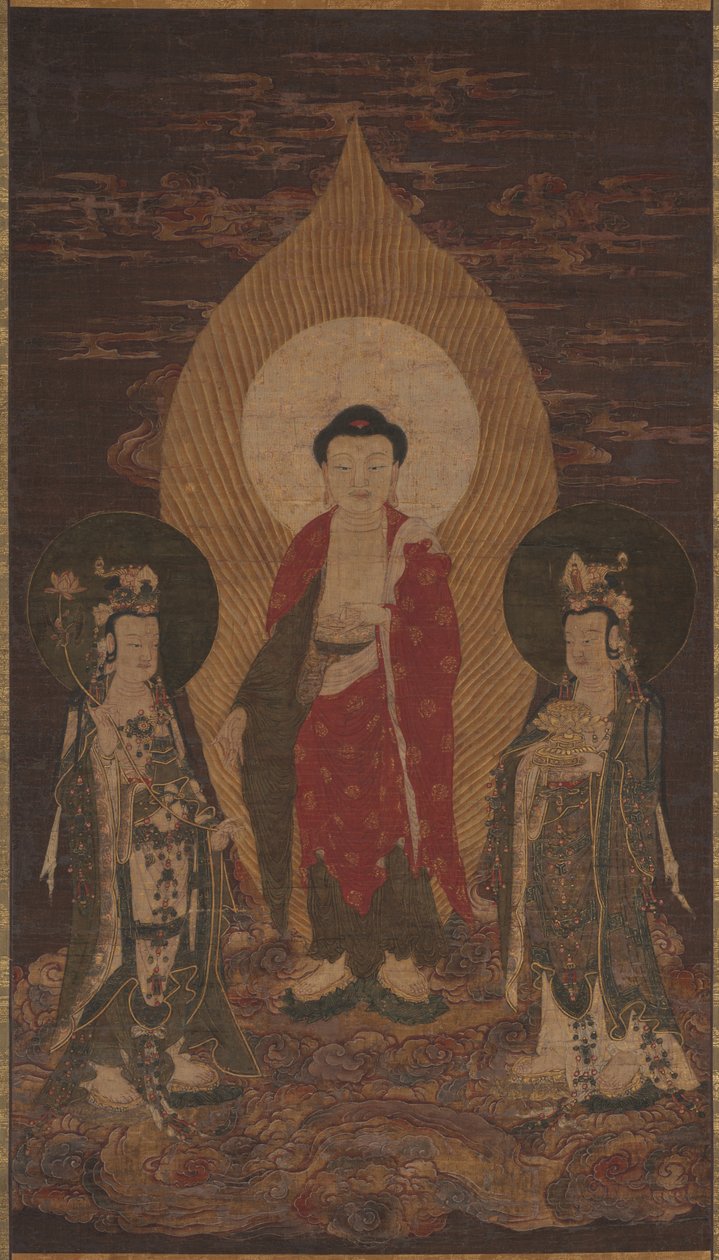 Amitabha Triade, mogelijk 1400s door Unbekannt