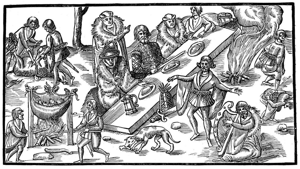 Een Iers banket, 1581, 1893 door Unbekannt