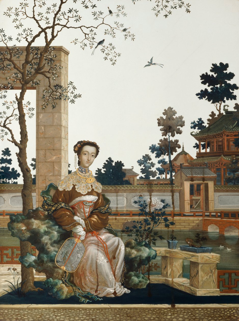 Een Oosterse Schoonheid, Chinees, ca. 1760 door Unbekannt