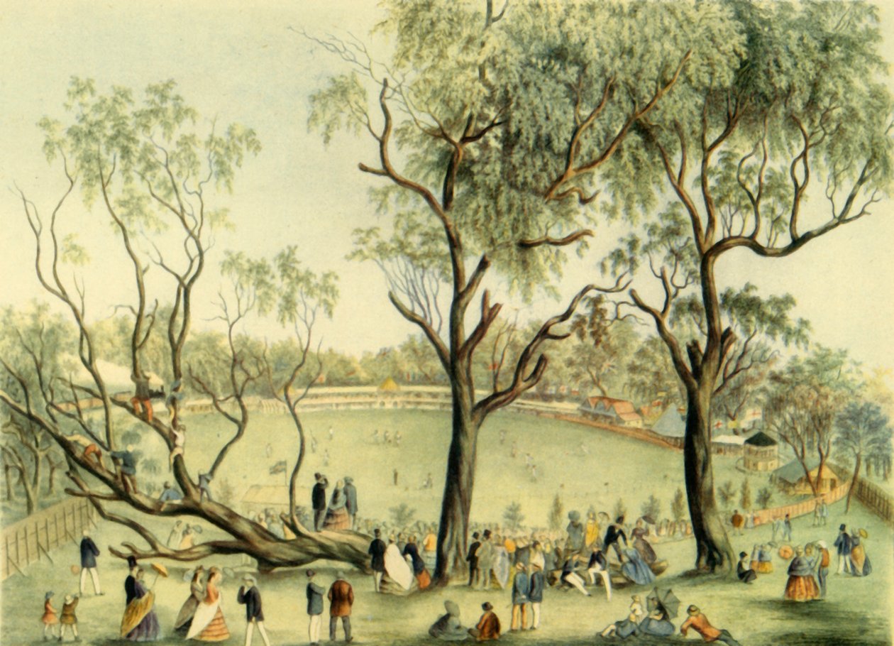 An XI van Engeland v. XXII van Victoria in Melbourne, 1864, 1947 door Unbekannt