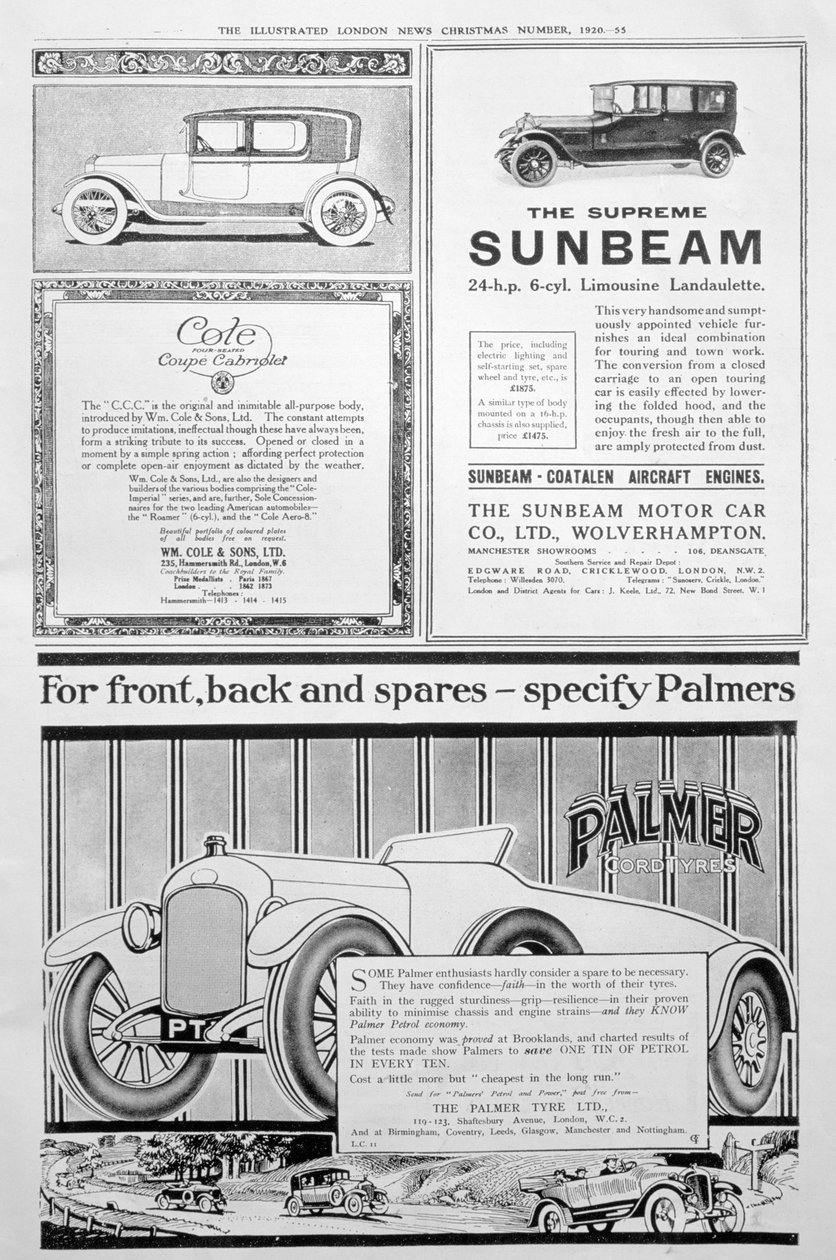 Een advertentiepagina in de Illustrated London News, Kerstmis, 1920 door Unbekannt