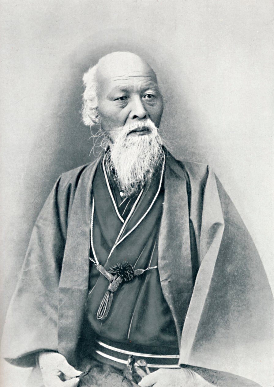 Een oude Japanse dokter in vol ornaat, 1902 door Unbekannt