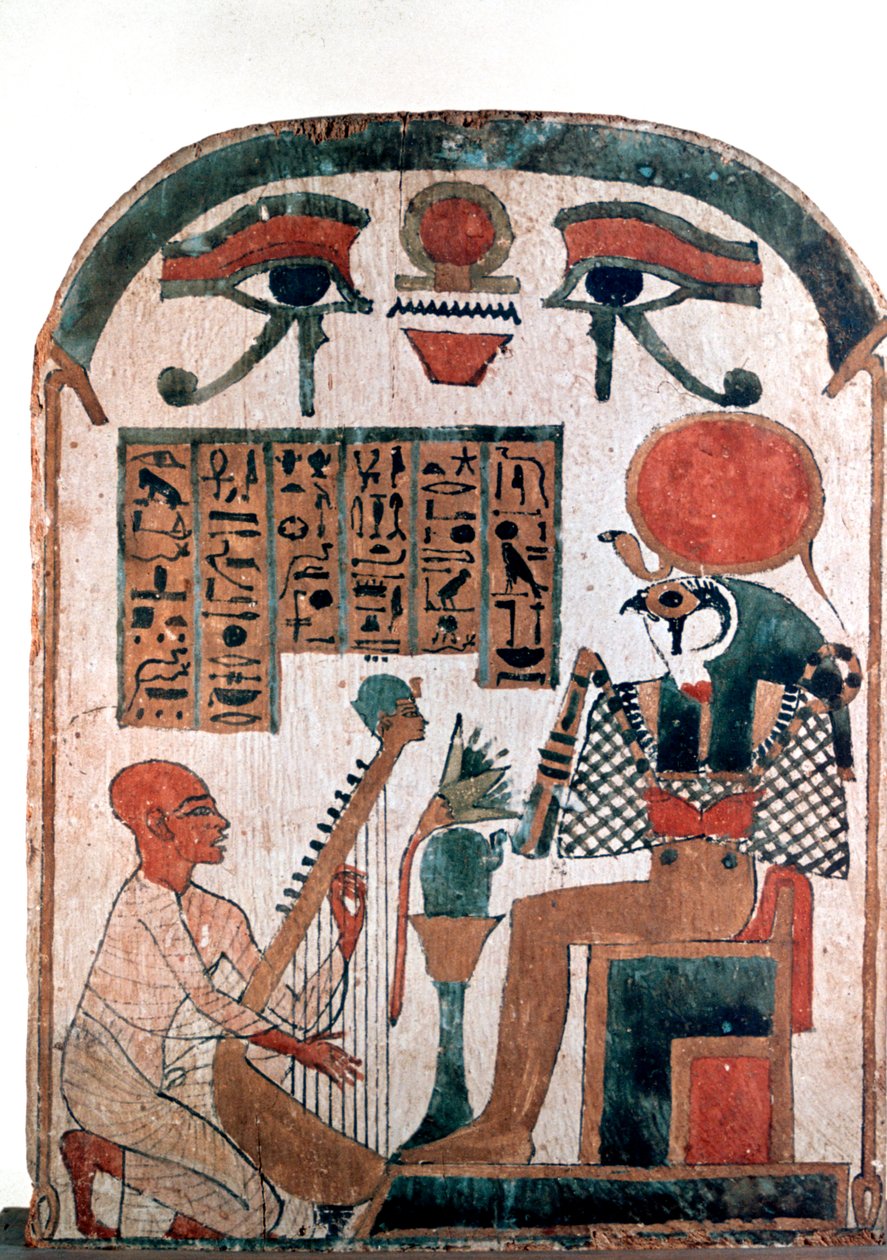 Oude Egyptische stèle door Unbekannt
